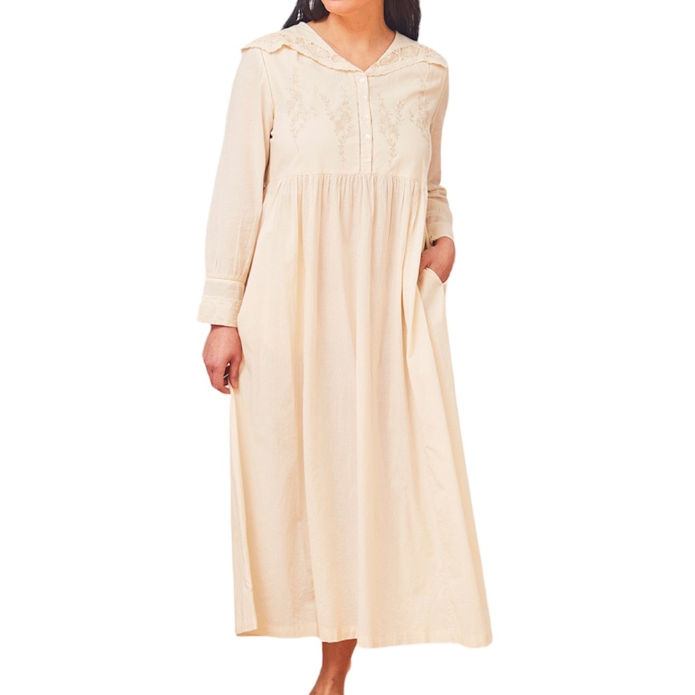 April Cornell Cream/Beige Cordelia Nightgown